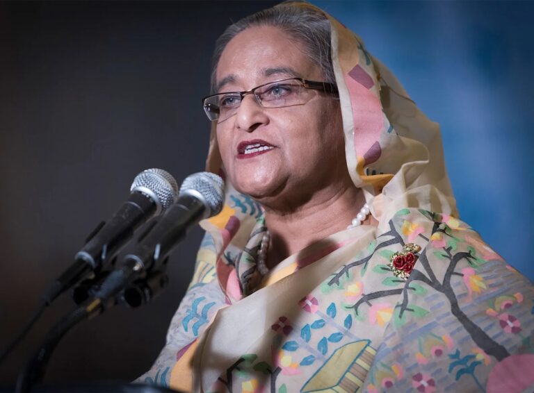 Sheikh Hasina narrowly escapes an assassination attempt, reporting it via Facebook.