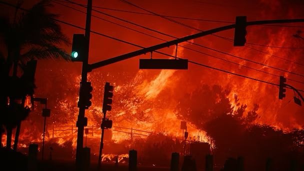 "Los Angeles Fires: Entire Neighborhoods Burned in Two Major Fires; Over 37,000 Acres Destroyed"