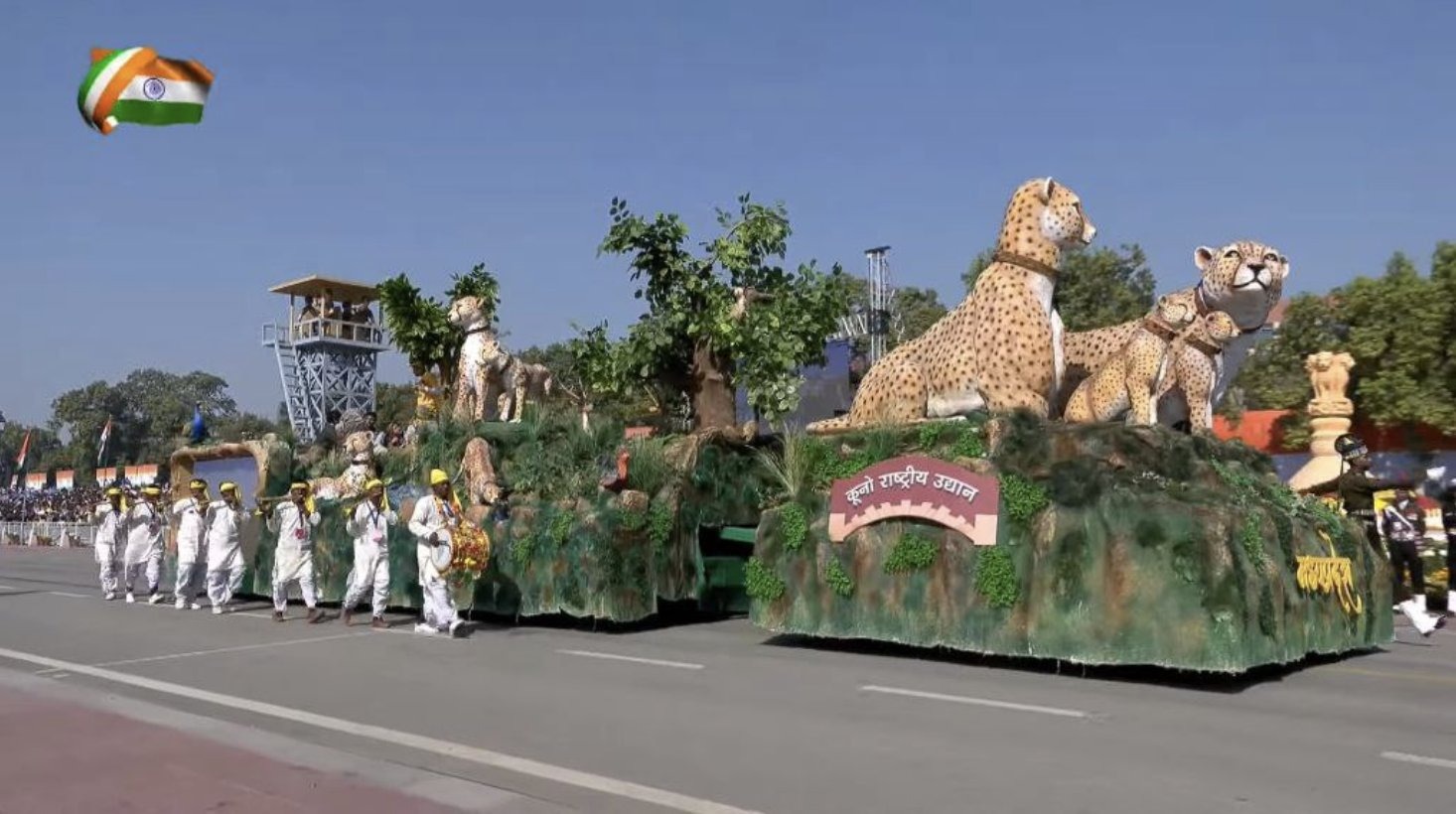 Republic Day 2025 Tableaux: Cheetahs from Kuno, Statue of Unity, Mahakumbh, and More Decorate Kartavya Path