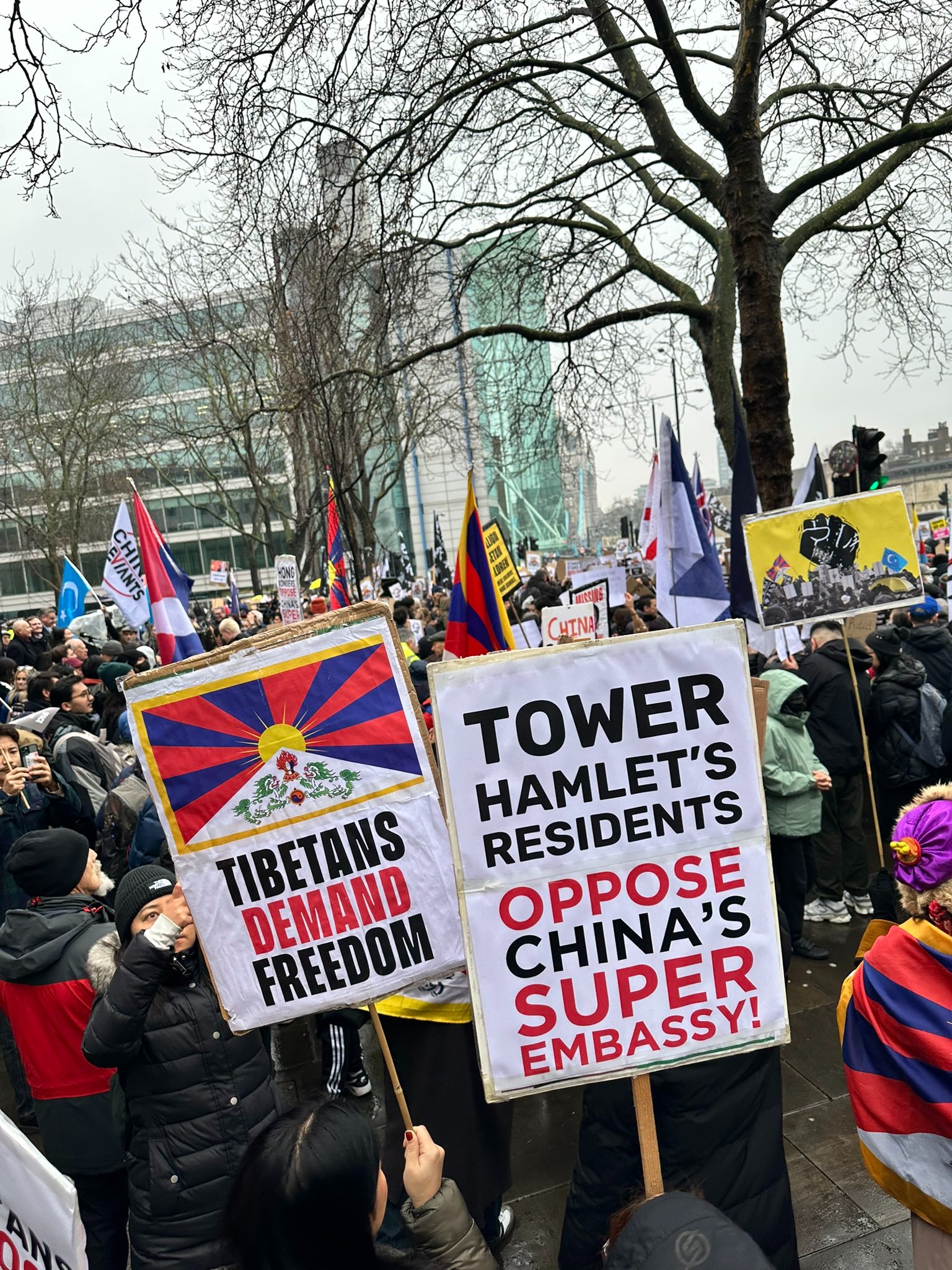 Embassy Protest: UK Shadow Ministers Join a Protest Against China's Mega Embassy Plan